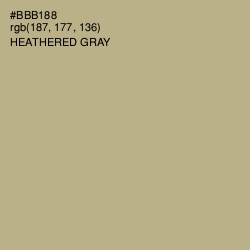 #BBB188 - Heathered Gray Color Image